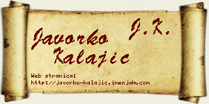 Javorko Kalajić vizit kartica